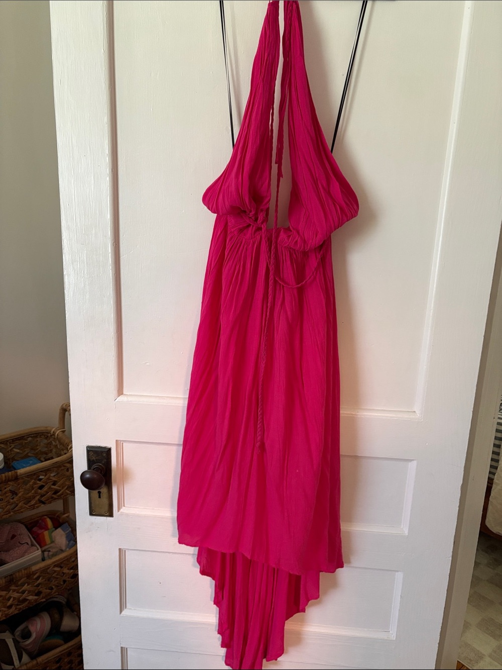 Women’s Fuchsia Halter High-Low Dress